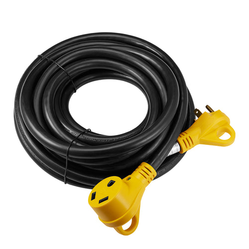 RA-AP12 30' 30Amp RV Extension Cord  Plug with Handles，10/3，25FT, With Light