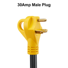 Load image into Gallery viewer, RA-AP07 RV 30 AMP 1 to 2 Y Adatper TT-30P Male Plug to Two of 5-15R Female with Handles and LED indicator light