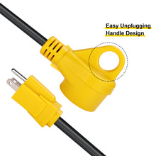 Load image into Gallery viewer, RA-AP02 Dog Bone RV Adaptor 15amp Male to 30amp Female 12&quot; 12AWG/3 Cord With Handles