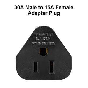 RA-AP09 Puck Adapter 30A Male to 15A Female Adapter Plug(Triangle)