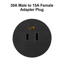 Load image into Gallery viewer, RA-AP11 Puck Adapter 30A Male to 15A Female Adapter Plug (Round)