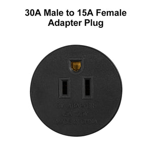 RA-AP11 Puck Adapter 30A Male to 15A Female Adapter Plug (Round)