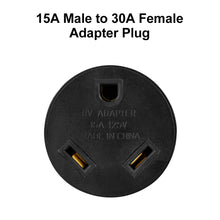 Load image into Gallery viewer, RA-AP10 Puck Adapter 15A Male to 30A Female Adapter Plug (Round)