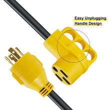 Load image into Gallery viewer, RA- AP028  12&quot; 30A to 50A RV Power Cord L4-30p 4-Prong, 10AWG/3 Cord