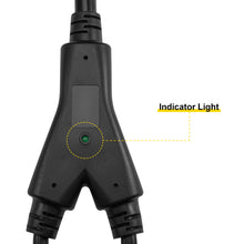 Load image into Gallery viewer, RA-AP07 RV 30 AMP 1 to 2 Y Adatper TT-30P Male Plug to Two of 5-15R Female with Handles and LED indicator light