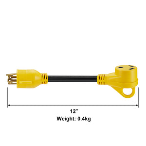 RA- AP026 12" 30A to 30A RV Power Cord L4-30P 4-Prong, 10AWG/3 Cord