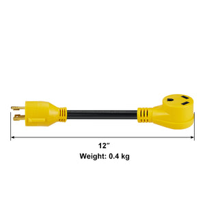 RA-AP025  12" 30A to 30A RV Power Cord L5-30P 3-Prong, 10AWG/3 Cord