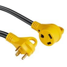 Load image into Gallery viewer, RA-AP12 30&#39; 30Amp RV Extension Cord  Plug with Handles，10/3，25FT, With Light